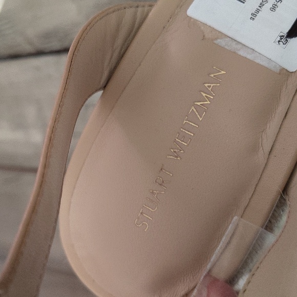 Stuart Weitzman Cream Wedge Sandals Size Women's 11 - Picture 14 of 17
